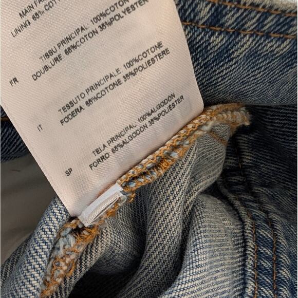 IRO Paris Vieno Denim Belted High Rise Tapered Leg Paperbag Jeans, size FR36/US4 - Picture 10 of 10